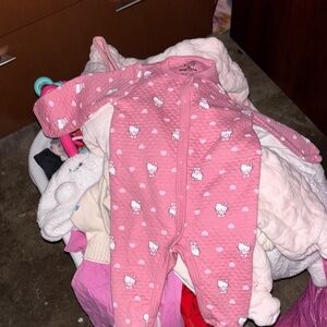 Hello Kitty Pink Kids Footie Pajamas